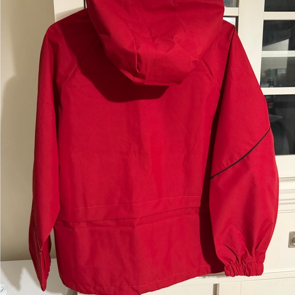 Red Hooded Jacket with Lining - Picture 3 of 7